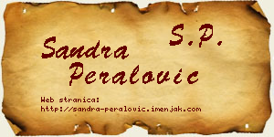 Sandra Peralović vizit kartica